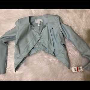 BAR III LEATHER BLAZER